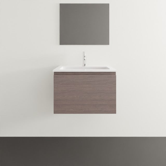 ADP Glacier Ensuite Pro All Drawer Slim Wall Mounted Bathroom Vanity with Cast Marble Top - Modern Space-Saving Solution for Small Bathrooms