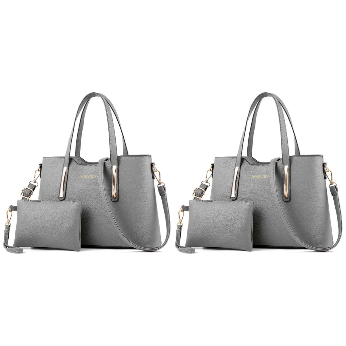 Stylish Women's Leather Tote Bag with Top Handle & Shoulder Strap - 2PCS Set for Work, Travel & Everyday Use | Crossbody Satchel Purse | Fashionable Ladies Handbags