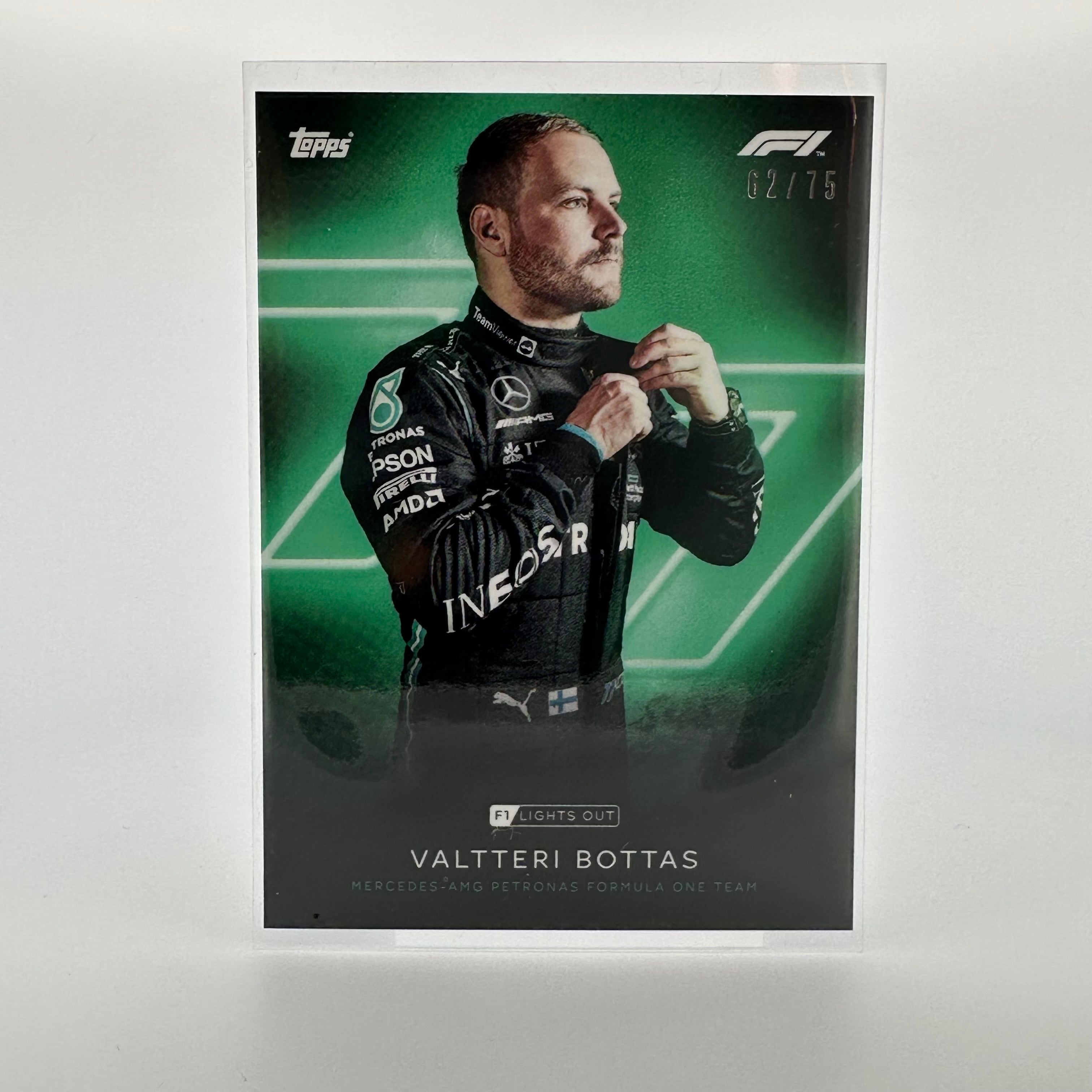 Valtteri Bottas Green Parallel F1 Racing Driver Card - Collectible Memorabilia for Motorsport Fans & Trading Card Enthusiasts | Perfect for Display, Trading, and Gifts