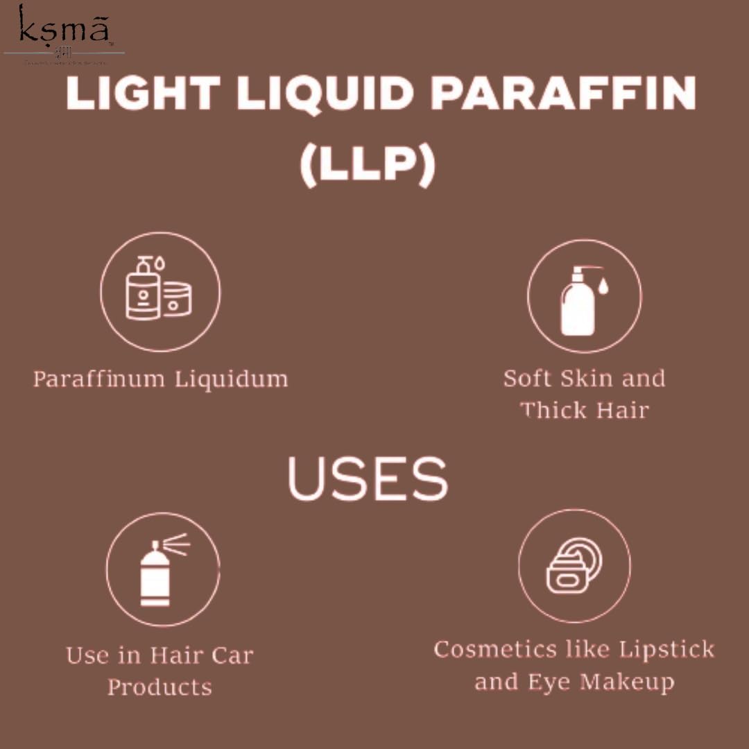 Ksma Light Liquid Paraffin 400g - Premium Cosmetic Grade for Soap Making, Shampoo, Lotion, Moisturizer | DIY Personal Care for Face, Hair, Skin & Body | Perfect for Home Spa, Handmade Cosmetics & Beauty Treatments (1 Pack)