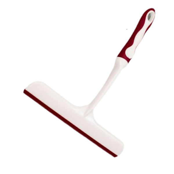 Crystalwhite Soft Grip Shower Squeegee - Bathroom Window Glass Water Remover Tool for Streak-Free Cleaning - Perfect for Showers, Tiles, and Mirrors