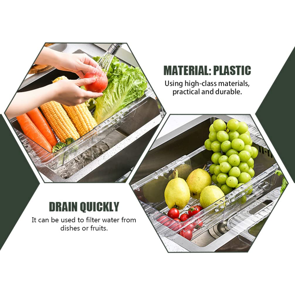 Stainless Steel Sink Drain Basket - Multi-Purpose Kitchen Storage Basket for Washing, Draining & Drying Fruits, Vegetables & Dishes - Perfect for Kitchen Sink Organization & Food Prep