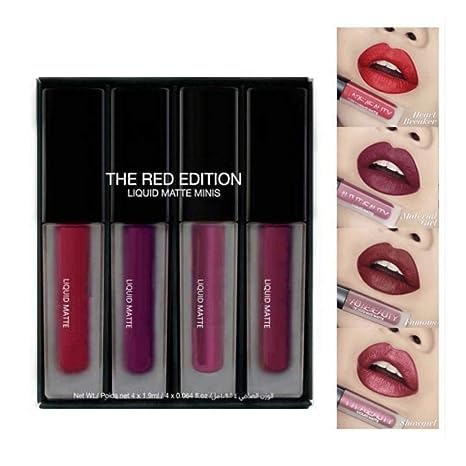 KAARM Rose Gold Eyeshadow Palette with 7-Piece Brush Set & 4 Lipstick Shades - Perfect for Makeup Lovers, Bridal Looks & Professional Makeup Artists