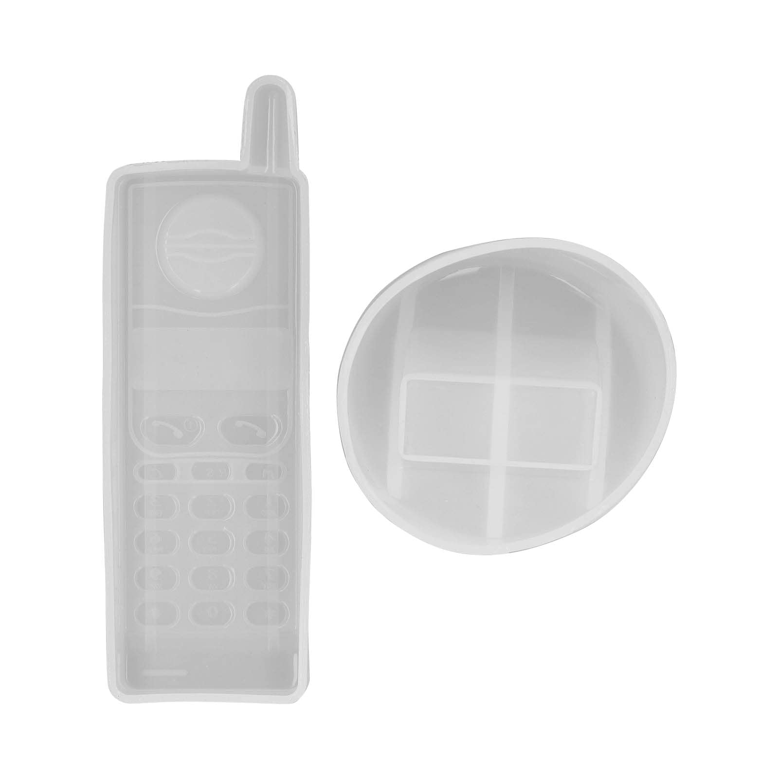 Cute DIY Epoxy Resin Silicone Phone Mold with Base - Perfect for Making Unique Phone-Shaped Ornaments, Jewelry & Home Decor | Great for Family Craft Activities & Gift Making