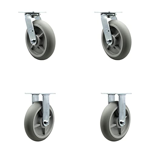 2 Swivel - 2 Rigid