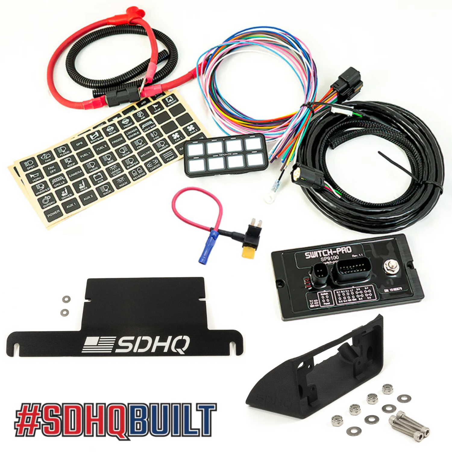 18-23 Jeep JL SDHQ Built Complete Switch Pros Mounting System - Heavy Duty Off-Road Switch Panel for Jeep Wrangler JL - Perfect for Overlanding & 4x4 Adventures