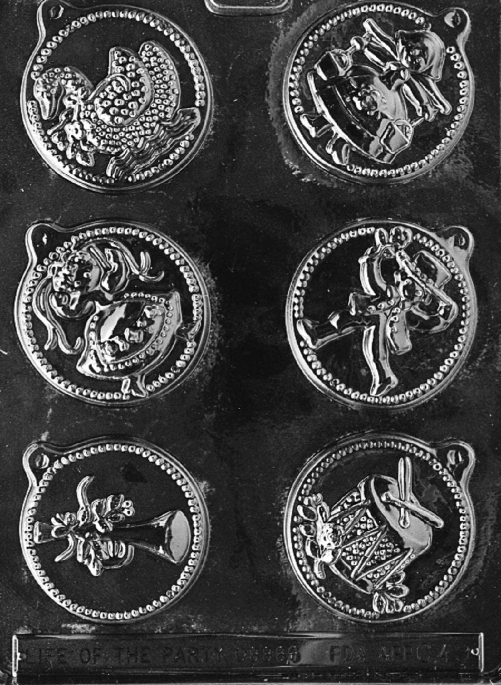 12 Days of Christmas Chocolate Candy Soap Mold Set (7-12) - Food Safe Plastic for DIY Chocolate, Soap Making & Cake Decorating - Perfect for Holiday Crafts, Baking & Gift Making