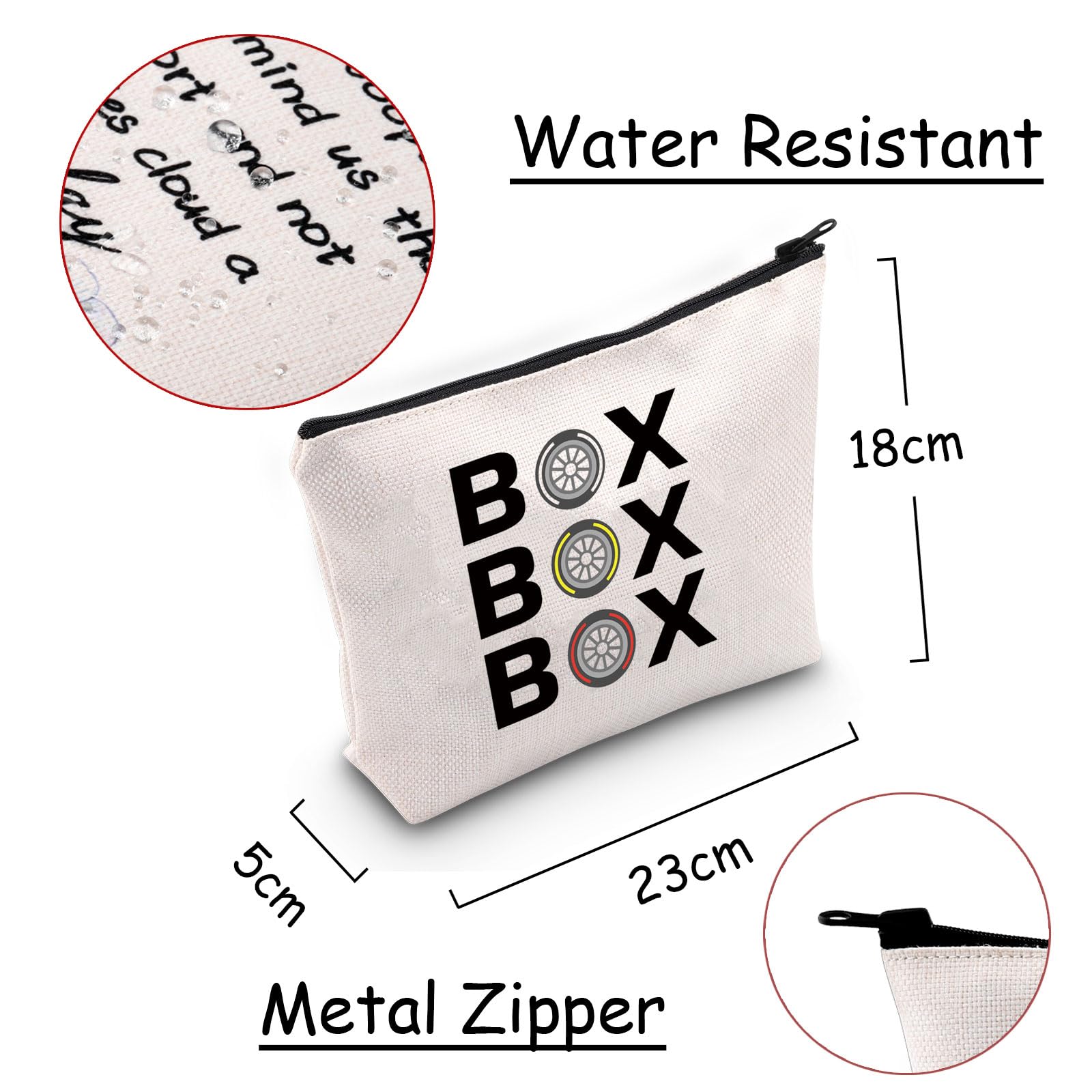 JXGZSO Funny Car Racing Cosmetic Bag - Waterproof Makeup Pouch for Racing Fans | Perfect Gift for Boyfriend, Husband & Car Enthusiasts | Great for Travel, Gym & Daily Use