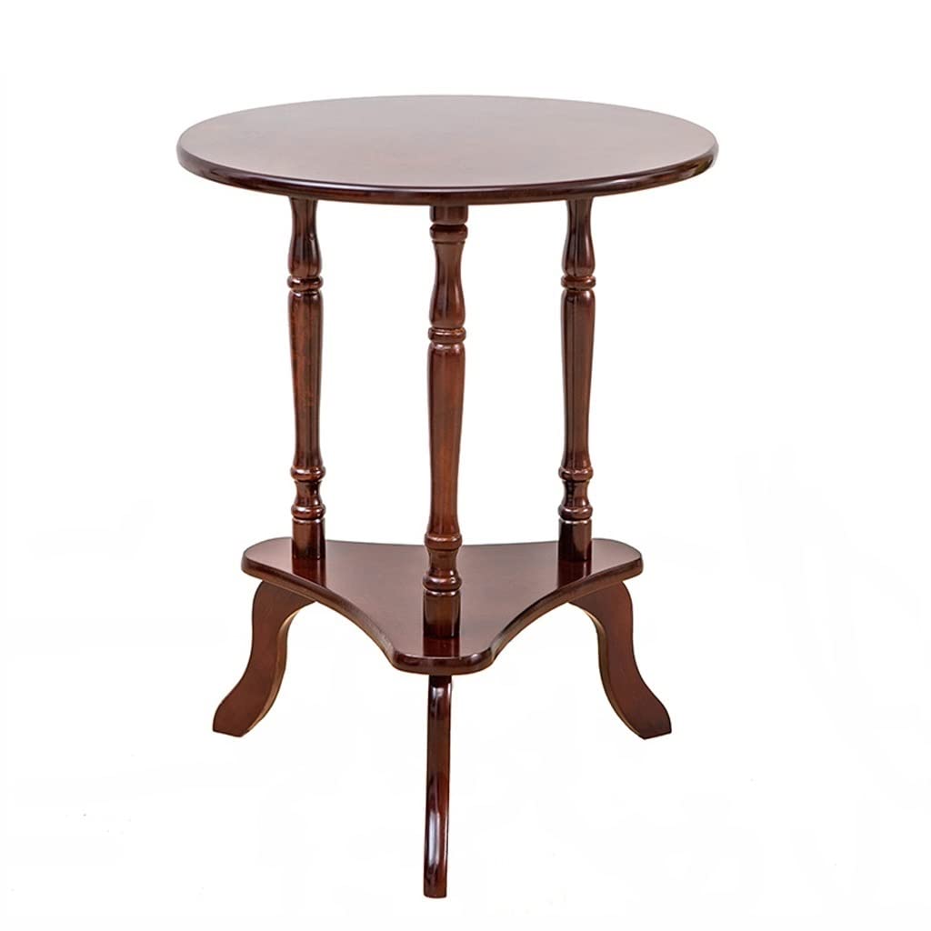 Round Small Side Table - 2-Tier Coffee Table for Living Room, Bedroom, Office | Compact Corner Table with Shelf for Sofa, Tea, Books | Modern Home Decor (Color A) - Perfect for Small Spaces & Apartment Living