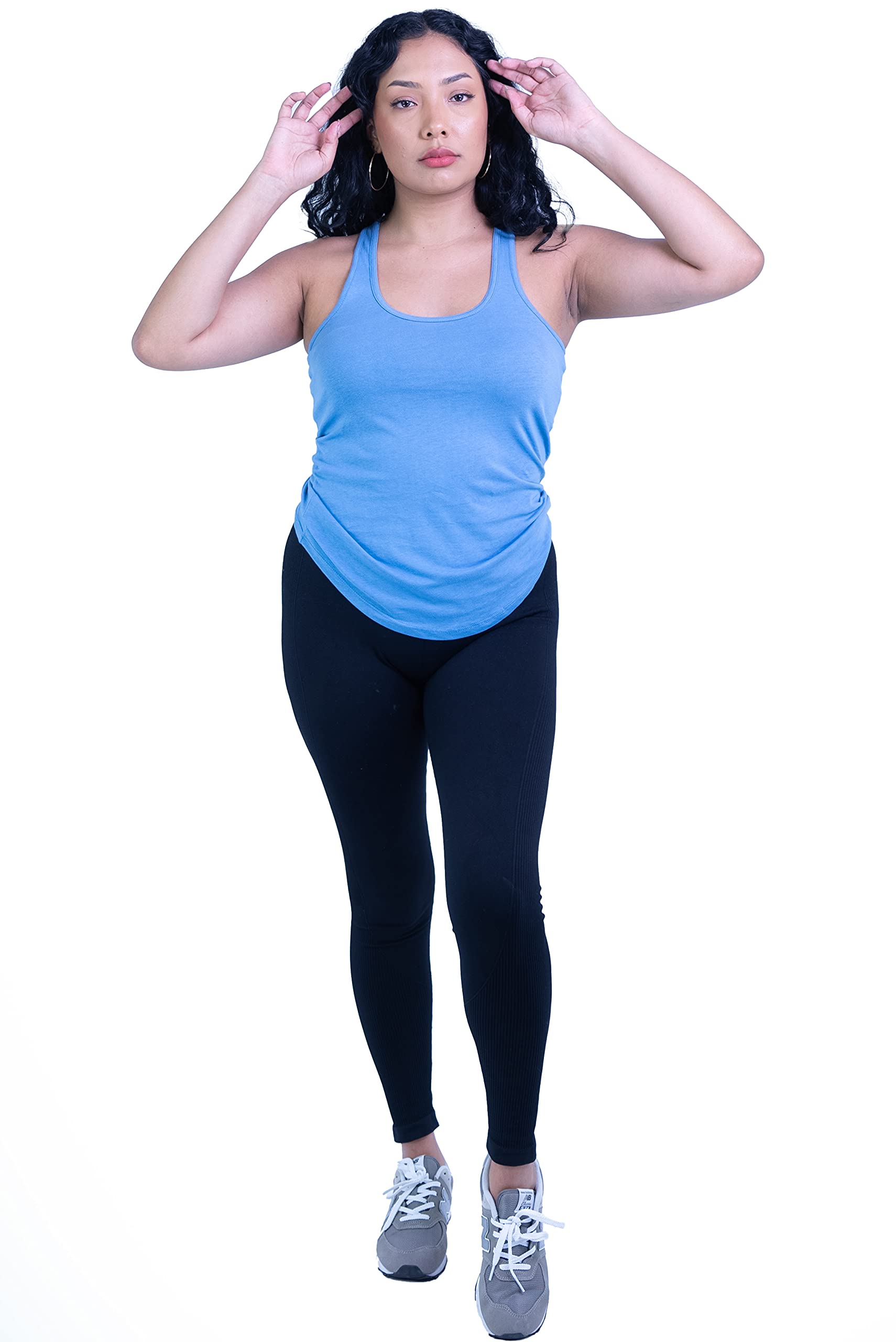 ShirtBANC Essentials Women's Racerback Tank Top - Soft Breathable Workout Shirts for Yoga, Running & Everyday Wear