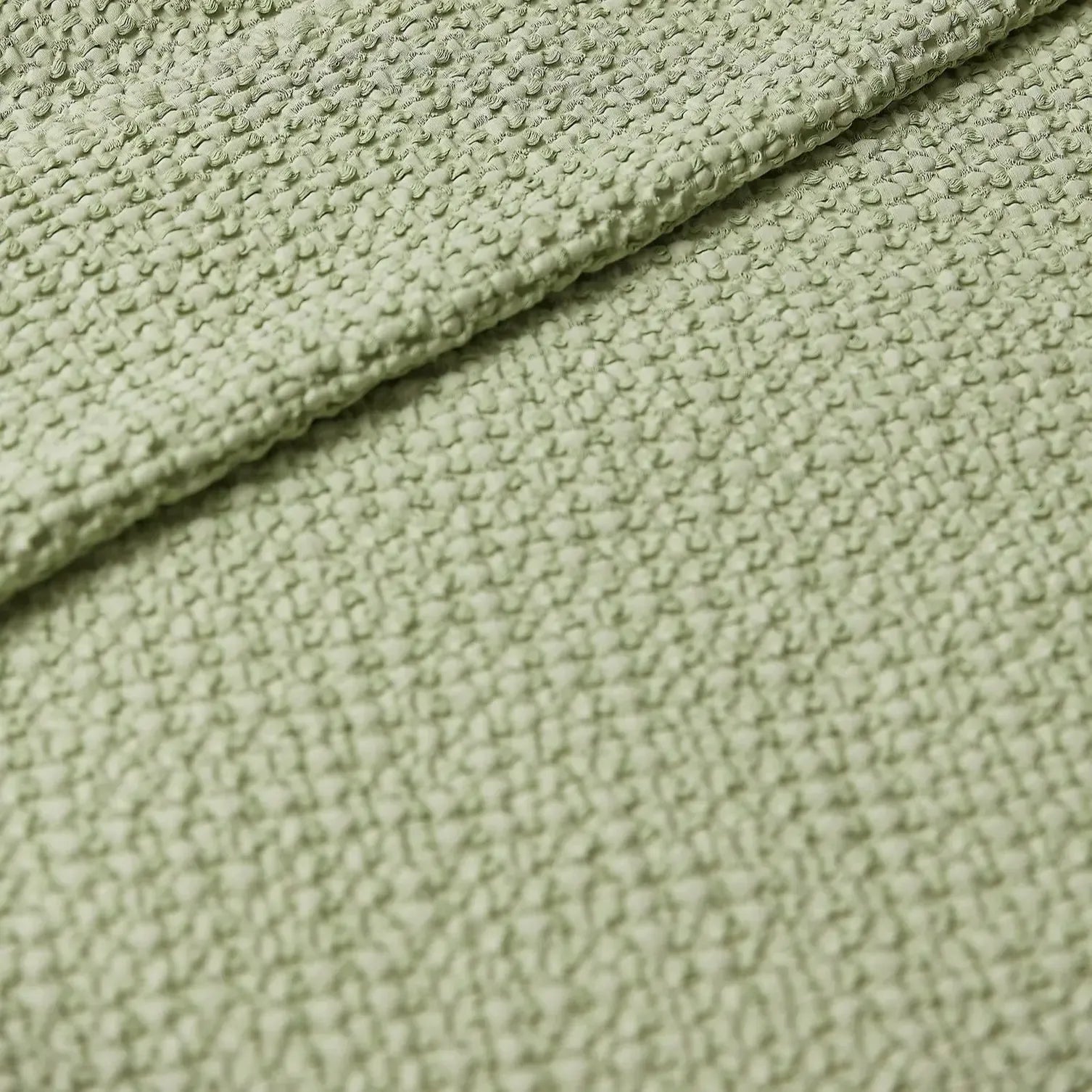 Santa Luzia Waffle Bedspread - Soft Textured Khaki Green Blanket for Bedroom Decor | Cozy Throw for Living Room, Dorm & Guest Room