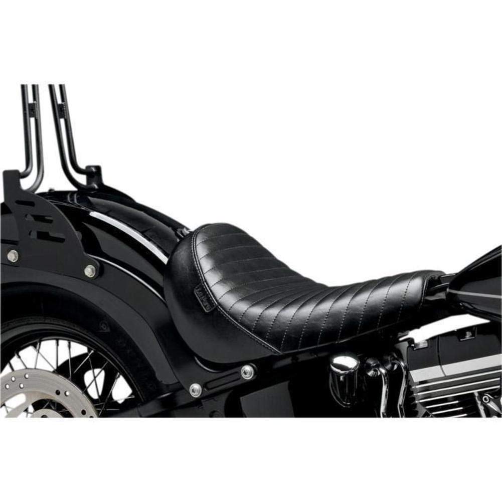 Le Pera Bare Bones Solo Seat - Pleated LX-007PT Motorcycle Seat for Harley Davidson | Comfortable Cruiser Seat for Long Rides & Custom Bike Builds