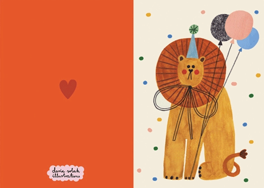Funny Birthday Card with Lion Design - Perfect for Parties, Gifts & Celebrations | Daria Solak