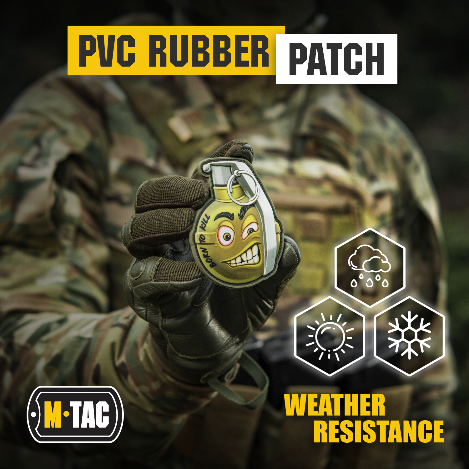 M Tac Morale PVC 3D Patch M67 - Military Style Embroidered Badge for Tactical Gear, Jackets & Backpacks - Perfect for Outdoor Adventures, Airsoft & Military Enthusiasts