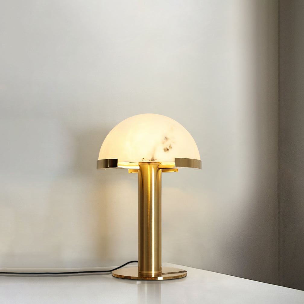 Elegant Alabaster Table Lamp - Modern Home Decor for Living Room, Bedroom & Office - Perfect for Reading, Relaxing & Enhancing Ambiance