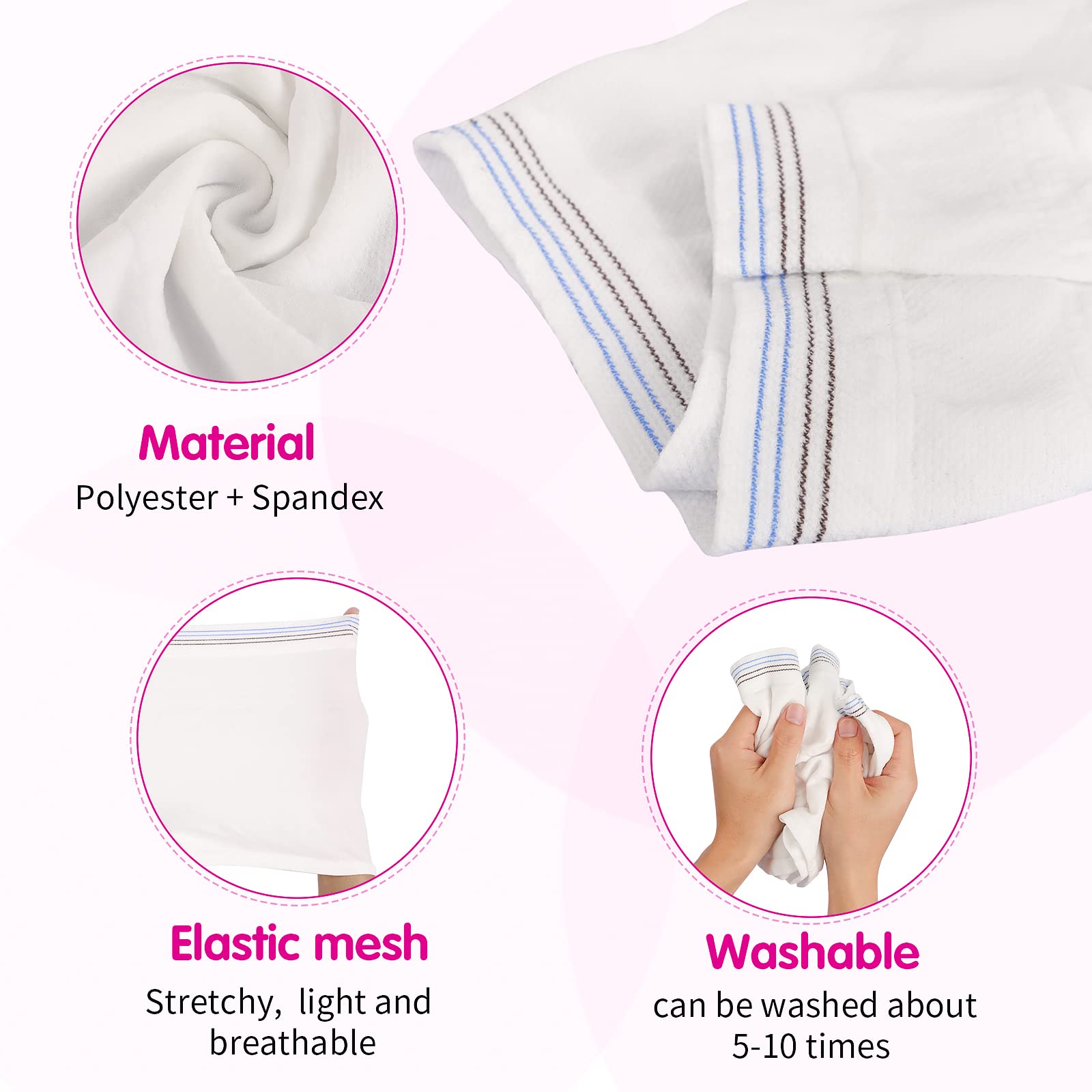 4 Pack Washable Mesh Postpartum Underwear for Women - Breathable & Disposable Post-Surgery Panties for Hospital Recovery, Incontinence, C-Section - S/M (12-38 in) - Ideal for Maternity, Postpartum Care & Comfortable Wear After Delivery