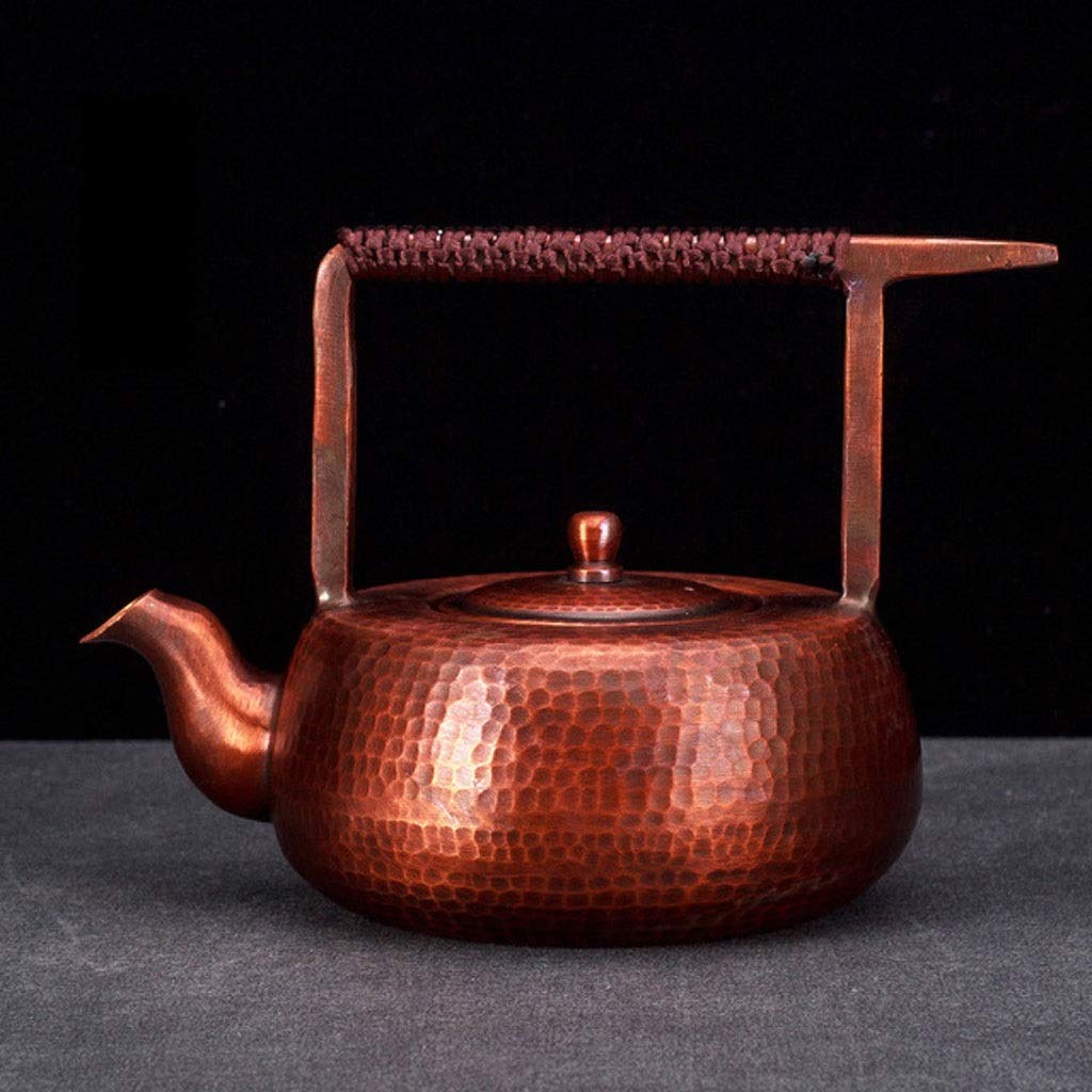 Vintage Copper Tea Kettle with Infuser - 1300ml Handmade Loose Leaf Teapot for Herbal & Black Tea | Perfect for Home Brewing, Afternoon Tea & Gift Giving