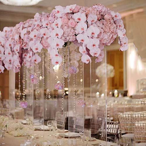 5-Piece Clear Acrylic Display Set - Pedestal Risers, Showcase Boxes & Cake Stands for Floral Arrangements, Centerpieces, and Dessert Displays | Perfect for Weddings, Events & Retail Showcases