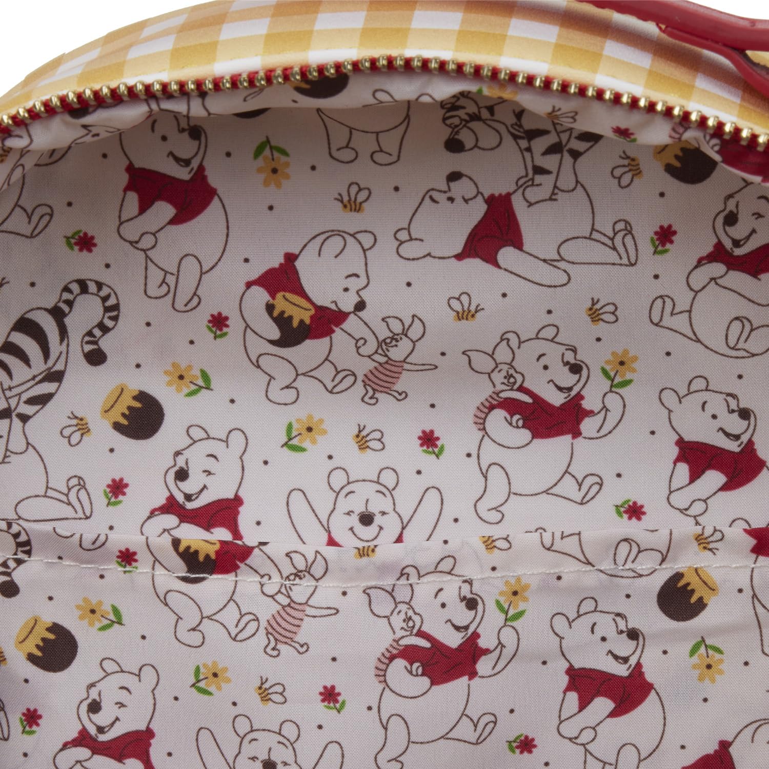 Loungefly Disney Winnie the Pooh Gingham Backpack - Cute Cartoon Character School Bag for Women & Teens - Perfect for Disney Trips, School, and Travel