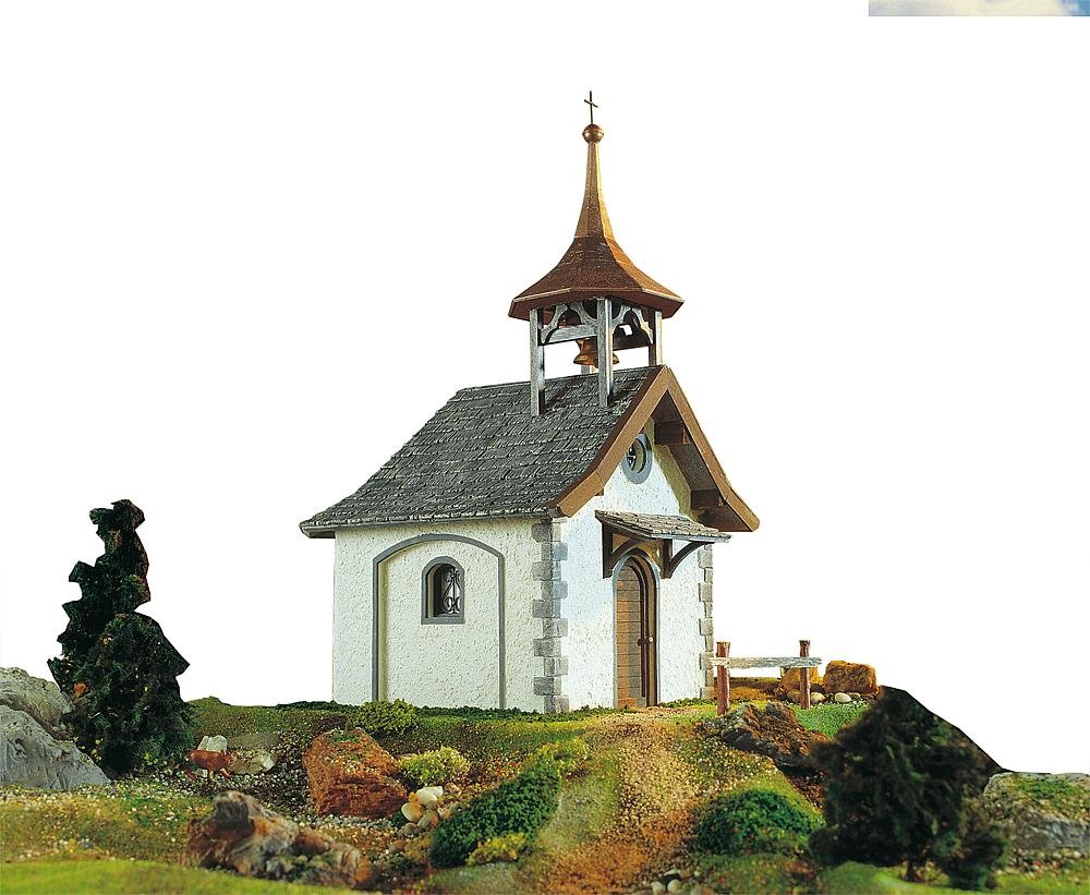 Pola 331840 G Scale Mountain Chapel Building Kit - Perfect for Model Train Layouts, Dioramas & Collectible Displays