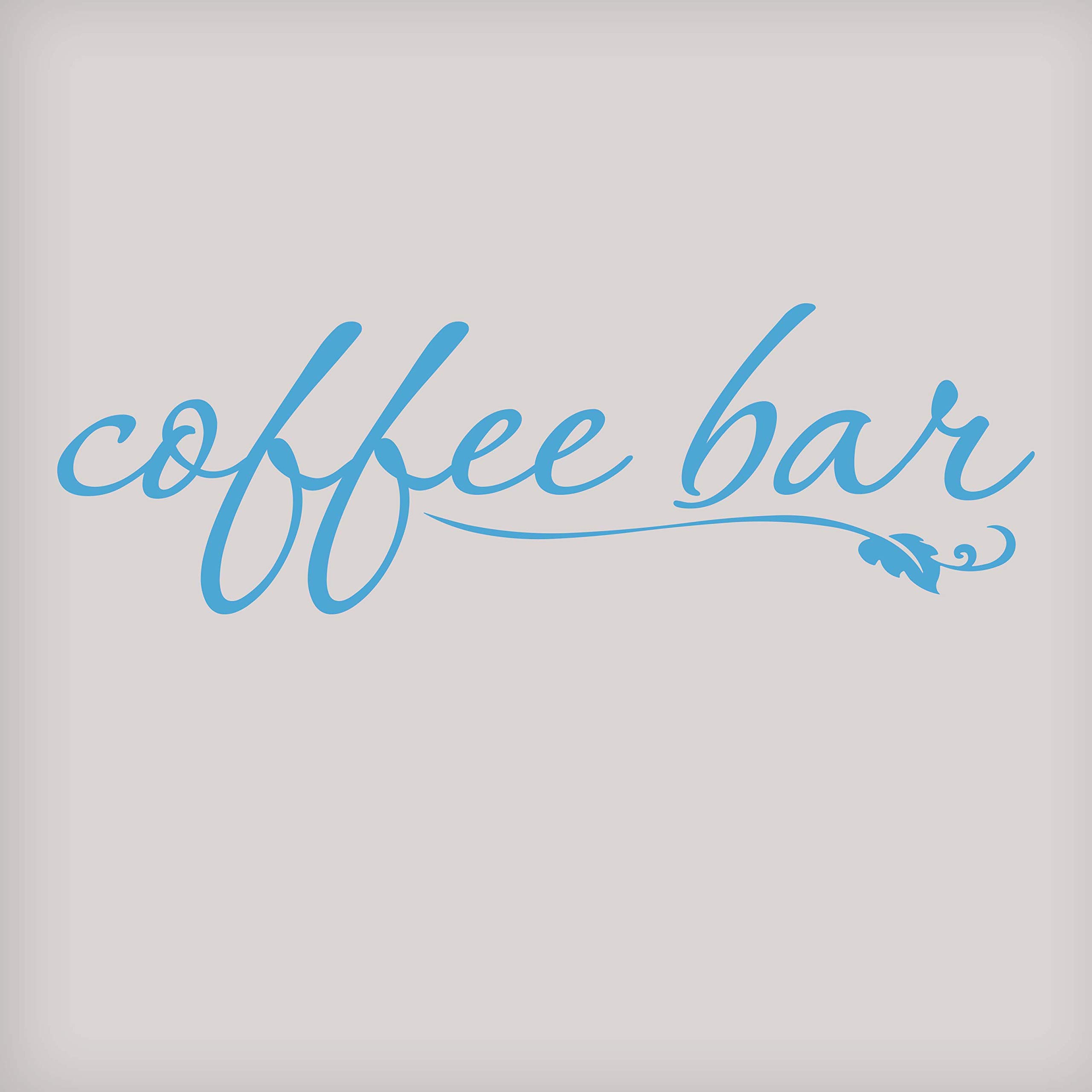 Coffee Bar Wall Decal - Vinyl Quote Kitchen Decor for Coffee Lovers