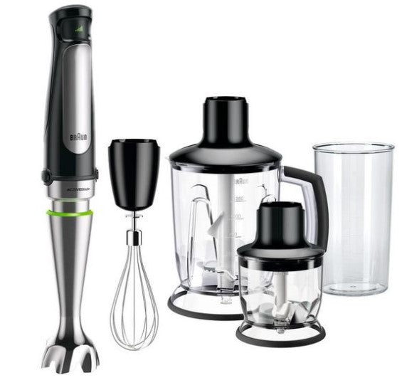 Braun MultiQuick 7 MQ7045X 600W Immersion Hand Blender with Whisk & Chopper - 220V Black - Perfect for Smoothies, Soups & Baby Food Prep