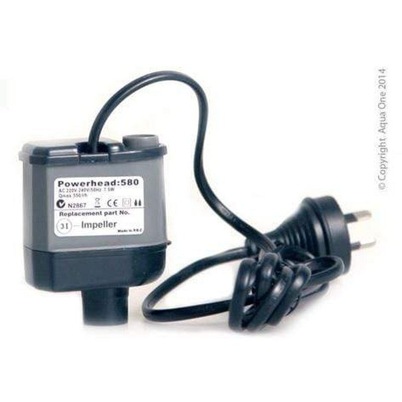 Aqua One Powerhead AquaStart 500 Water Pump - 550L/H Flow Rate, LV580 Model (10994) - Ideal for Aquariums, Fish Tanks & Aquatic Environments