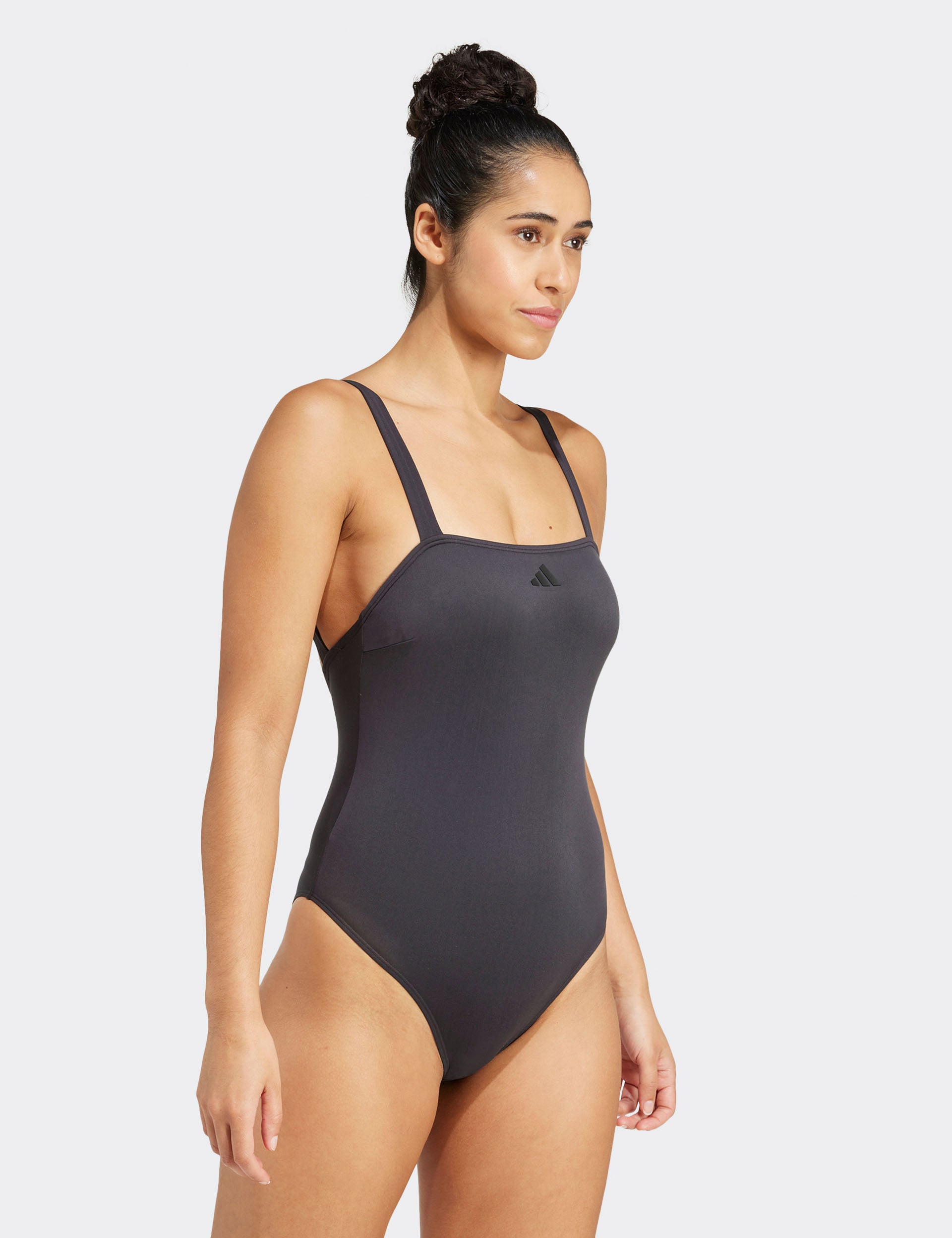 Iconisea Padded U Back Swimsuit for Women - Adjustable Straps & Removable Cups - Black One Piece Bathing Suit - Perfect for Swimming, Beach Vacation & Poolside Relaxation