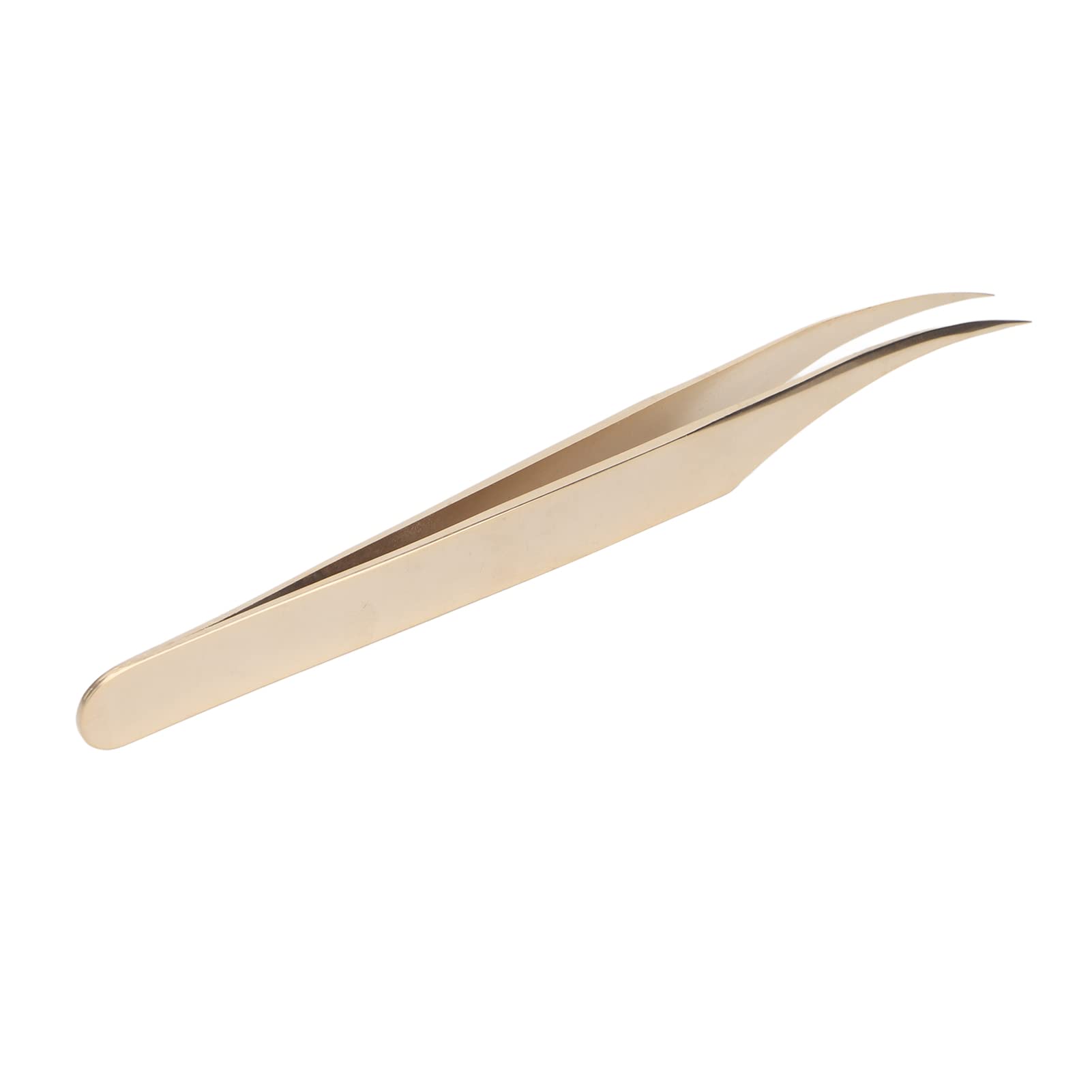 Professional Stainless Steel False Eyelash Extension Tweezers - Precision Slight Curved Tweezers for Lash Artists & Beauty Salons | Perfect for Lash Grafting, Volume Fans & Individual Extensions