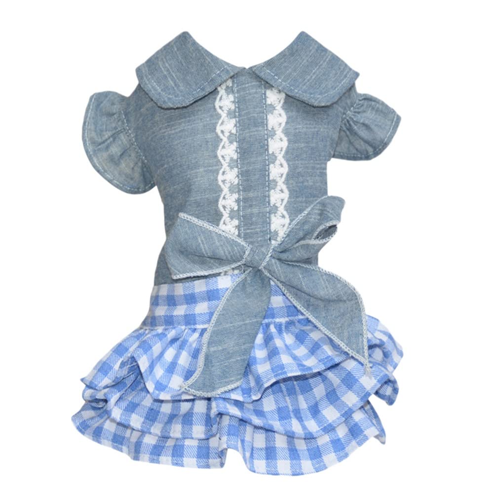 Cute Dog Tutu Skirt with Bowknot - Cowboy Princess Dress for Small & Medium Dogs | Summer Pet Outfit for Puppy Girls | Perfect for Parties, Photos & Special Occasions
