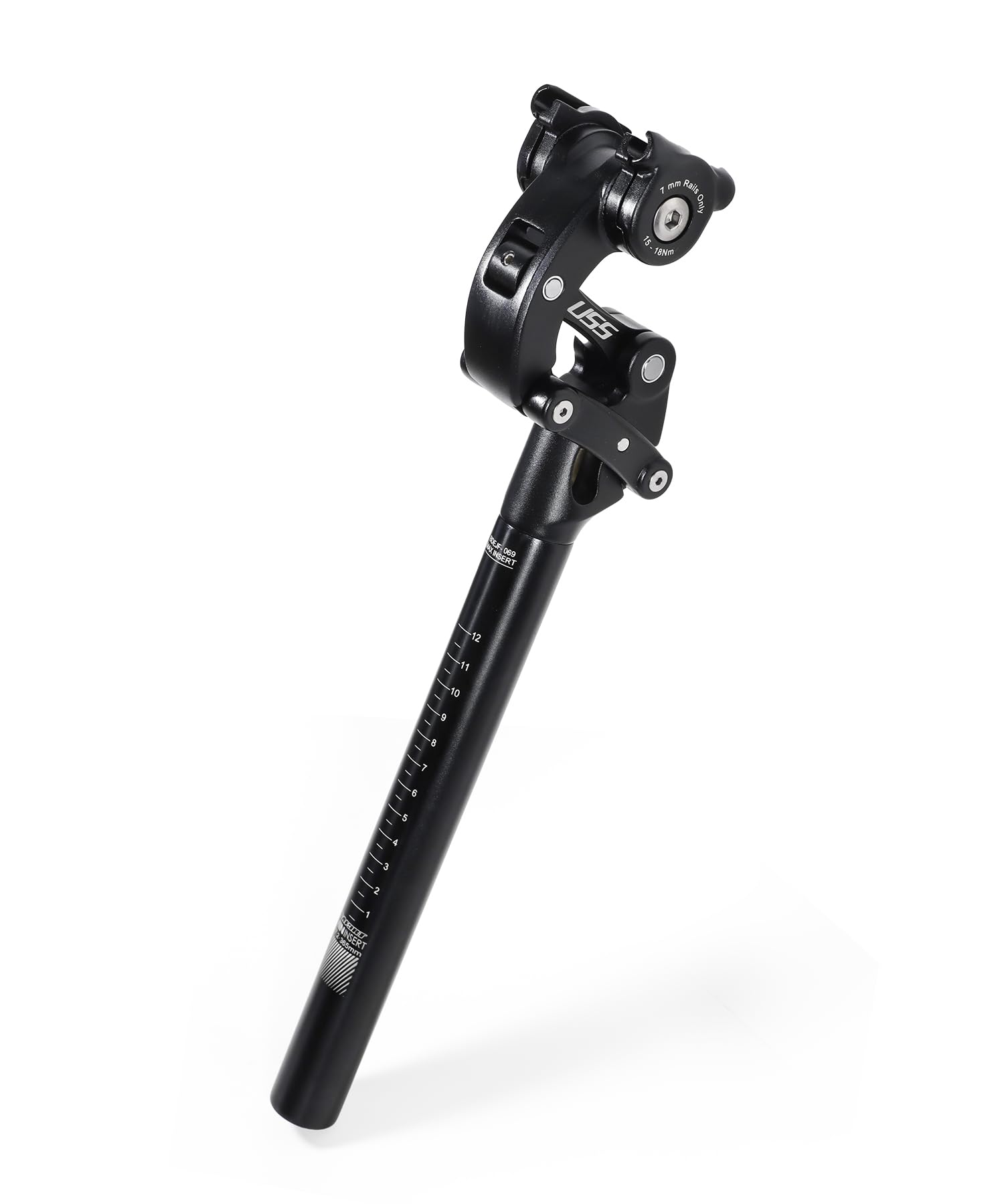 Safort USS Suspension Seatpost for E-Bikes, Gravel, Road & Hybrid Bikes - 27.2mm/30.9mm/31.6mm Diameter, 365mm Length with Protective Cover - Perfect for Commuting, Mountain Trails & Long-Distance Cycling