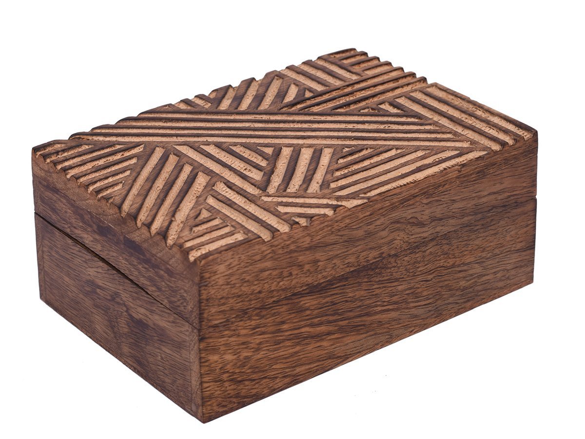 Handmade Wooden Jewelry Box - Keepsake Storage Organizer for Necklaces, Rings & Earrings | Multipurpose Gift Box for Women, Mothers Day Present | Perfect for Jewelry Display, Travel & Home Decor