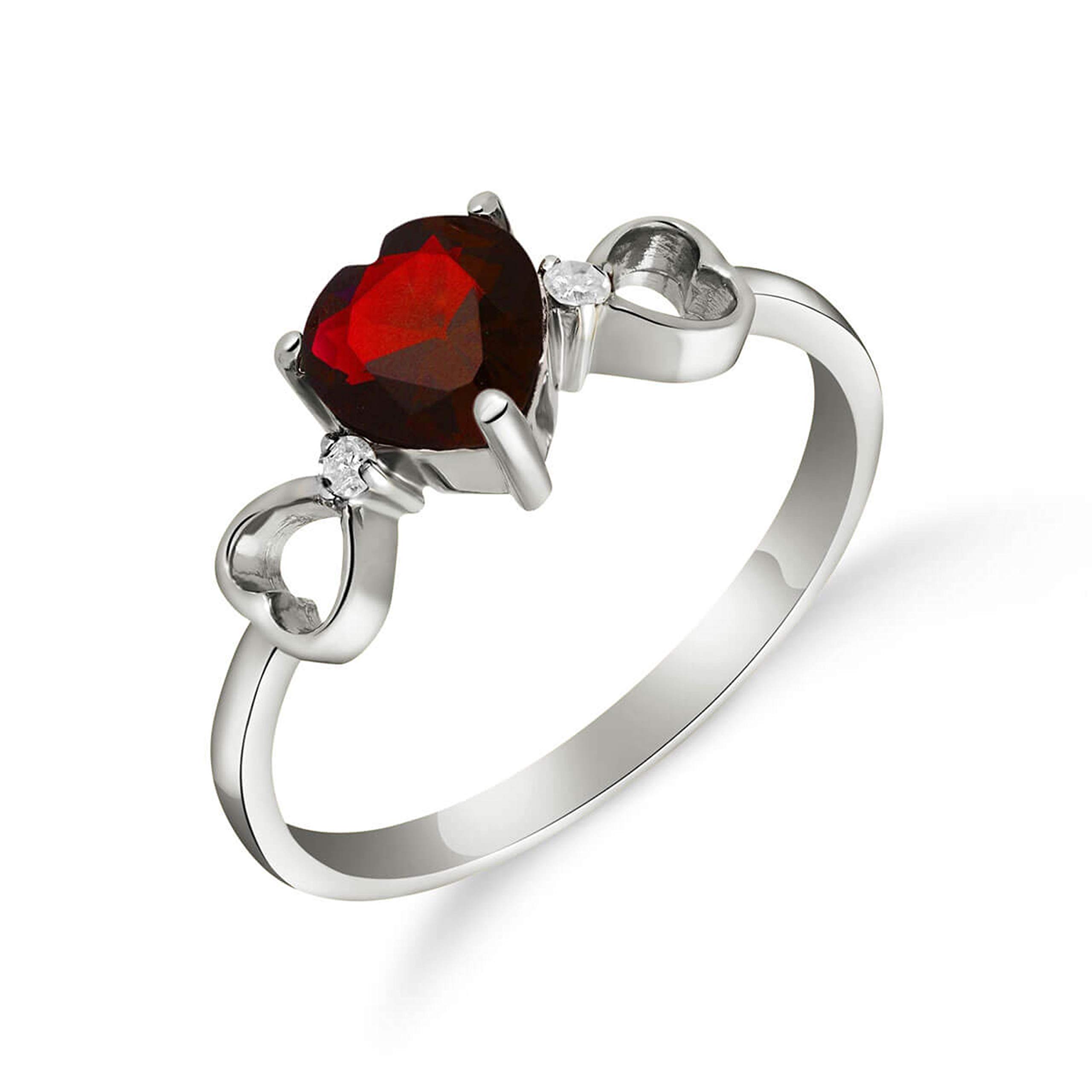 14K Gold Heart-Shaped Garnet Ring - Yellow, White & Rose Gold Options | Elegant Jewelry for Valentine's Day, Anniversary & Romantic Gifts