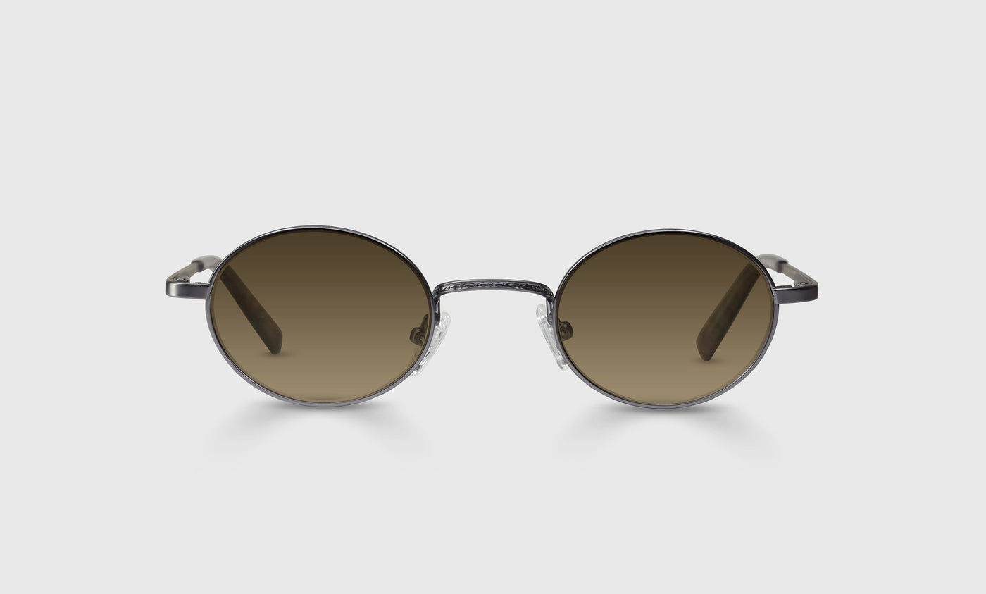 Teddy Color 74 Gunmetal Grey Eyeglass Frames - Lightweight Metal Front & Temples for Men & Women | Perfect for Reading, Work, and Everyday Wear