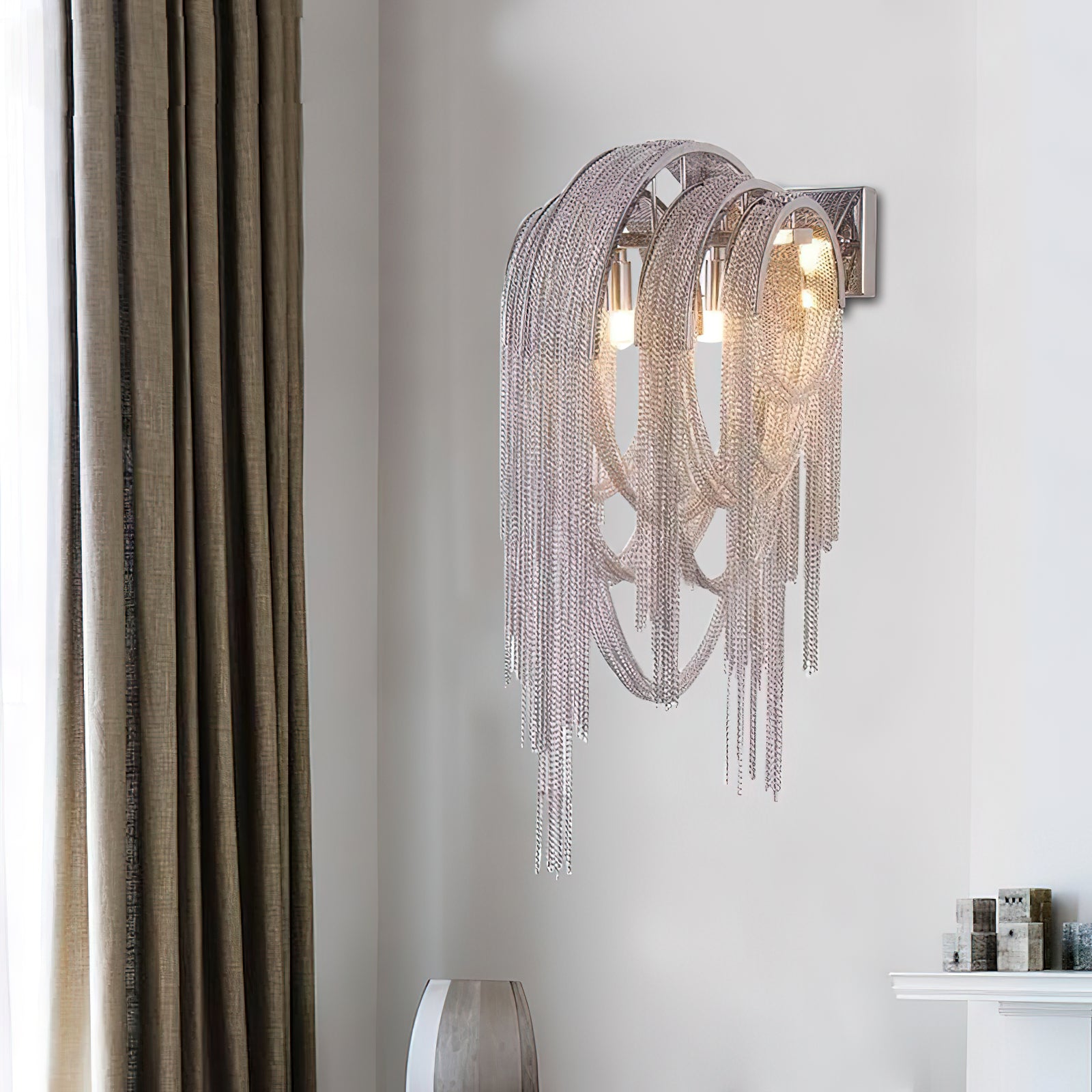 Italian Tassel Wall Lamp - Elegant Boho Home Decor for Bedroom, Living Room & Dining Room Lighting