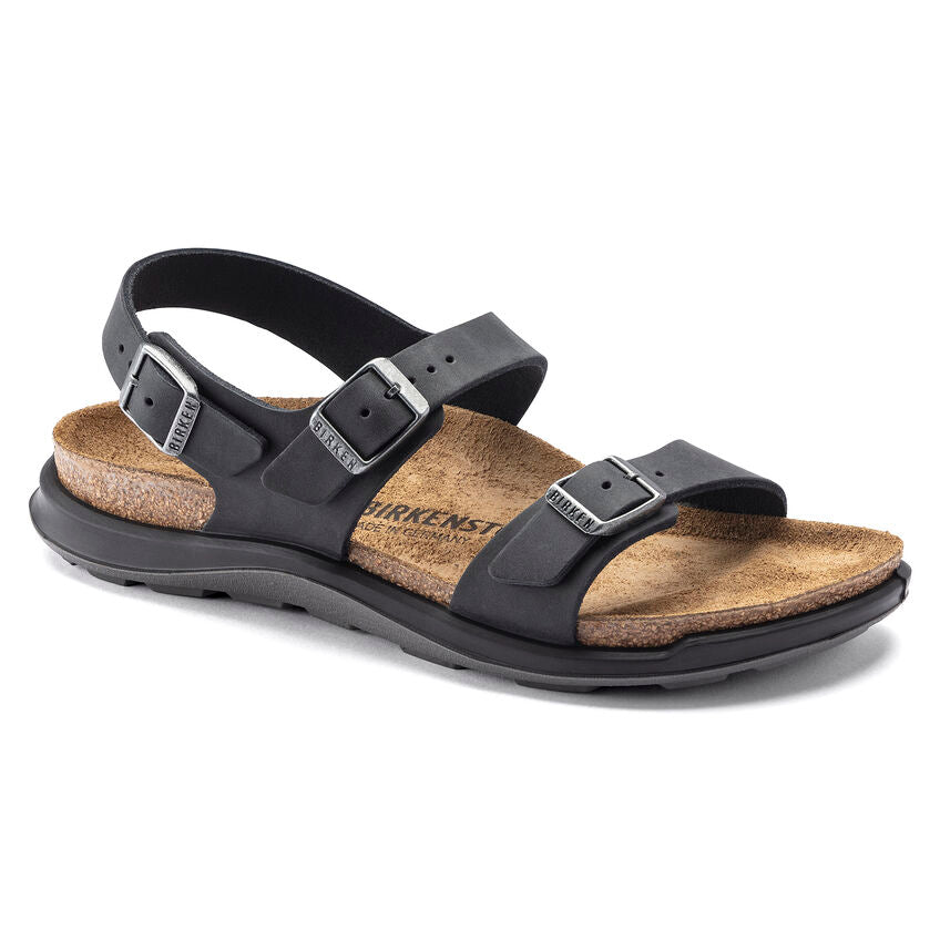Birkenstock Sonora CT Black Oiled Leather Sandals for Women - Comfortable Footbed Arch Support - Perfect for Casual Wear, Travel & Outdoor Activities