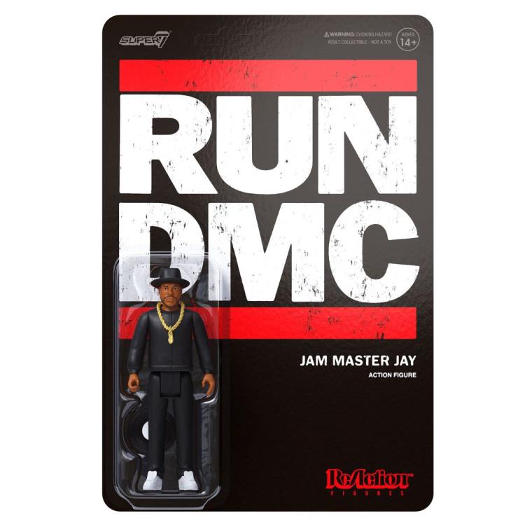 Run DMC ReAction Figure - Jam Master Jay All Black Version | Collectible Hip Hop Action Figure for Fans & Music Enthusiasts | Perfect for Display, Gifts & Pop Culture Collections