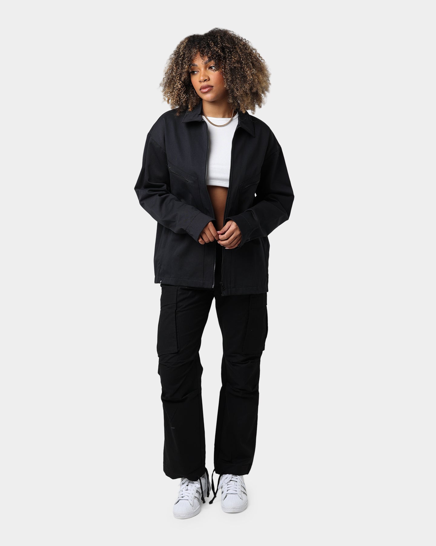 Adidas Trefoil Twill Blouson Jacket - Men's Casual Black Windbreaker for Outdoor Activities & Streetwear Fashion