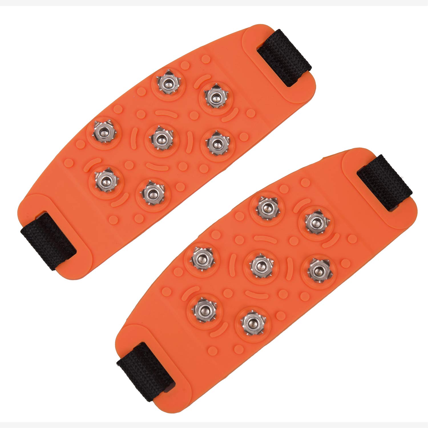 7-Point Anti-Skid Traction Cleats for Hiking Boots & Snow Shoes - Ice Grips for Walking, Jogging, Mountaineering on Snow & Slippery Surfaces | Winter Outdoor Safety Gear