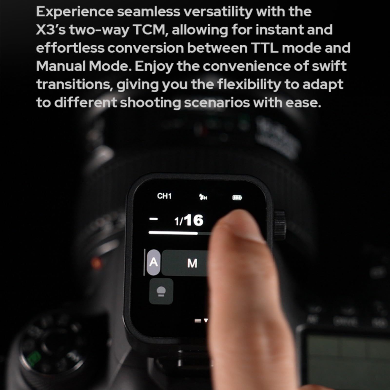 Godox X3-S TTL Wireless Flash Trigger for Sony Cameras - 2.4GHz HSS, OLED Touchscreen, Adjustable Brightness | Perfect for Studio & Outdoor Photography