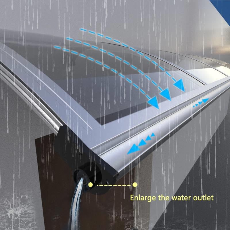Durable Aluminum Alloy Door Awning - 60x160cm/24x63in Weatherproof Exterior Canopy with Solid Sheet & Easy Installation - Perfect for Patio, Front Door, and Window Protection