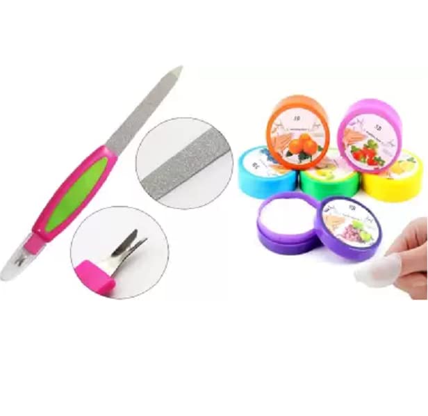 Elecsera Professional Nail Buffer Set for Natural & Acrylic Nails - 6-Piece Nail File Kit with Nail Polish Remover | At-Home Manicure, Salon Quality Nail Care, DIY Nail Art Accessories