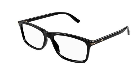 Gucci GG14470 001 Black Clear Rectangular Men's Eyeglasses - Stylish Designer Glasses for Men | Perfect for Office, Driving & Everyday Wear