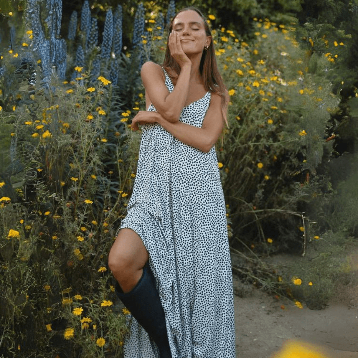 Amari Double V Neck Summer Maxi Dress - Flowy Long Dress for Women | Made in USA | Perfect for Beach Vacations, Weddings & Date Nights
