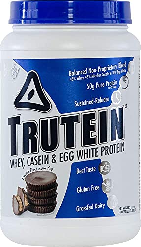Trutein Protein Powder - 25g Protein Chocolate Peanut Butter (2lb) | Meal Replacement, Workout Recovery & Breakfast Shake | Ideal for Gym, Weight Loss & Healthy Lifestyle