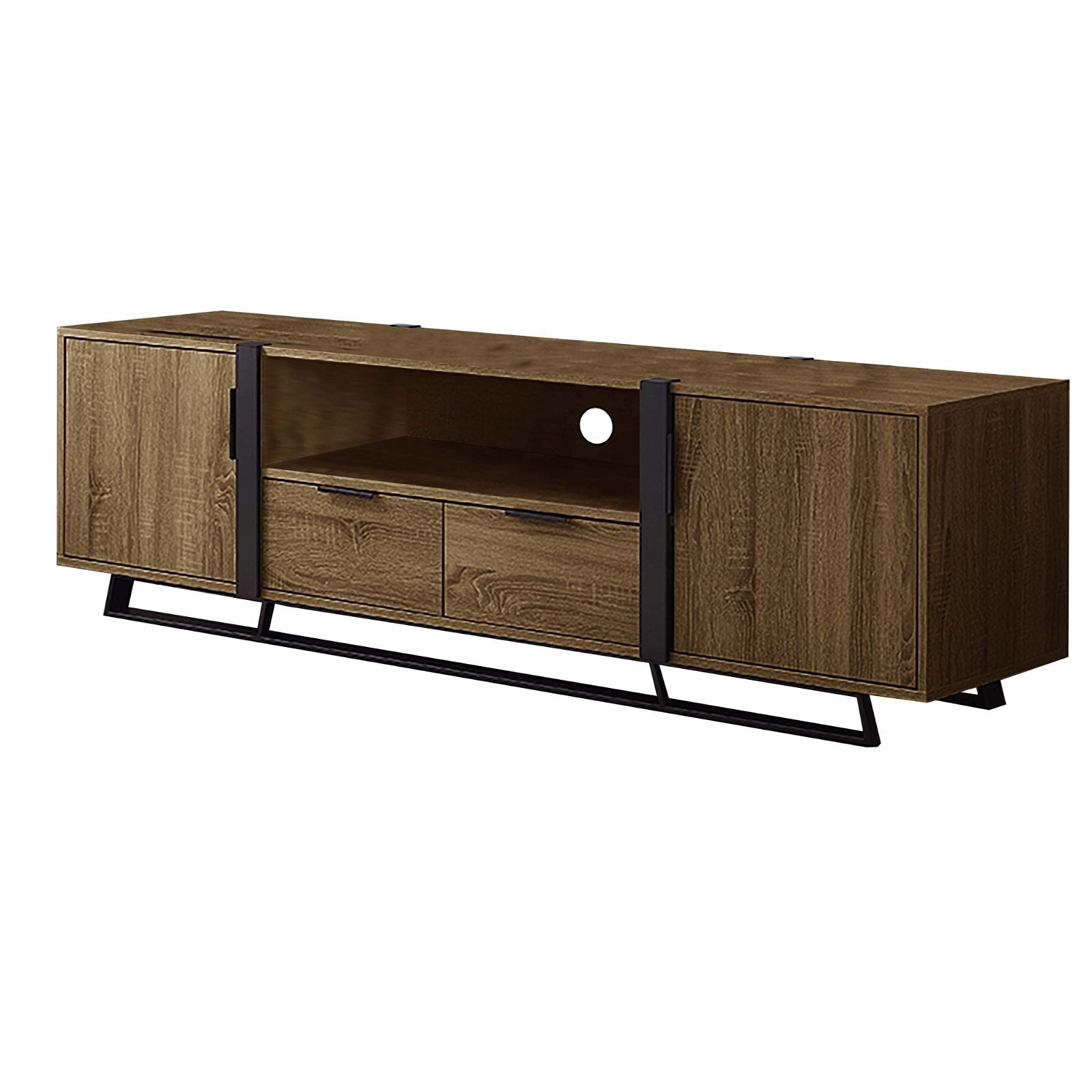 Criterion CAPRI Dark Oak Entertainment Unit - Modern TV Stand Cabinet for Living Room, Bedroom & Home Theater Setup