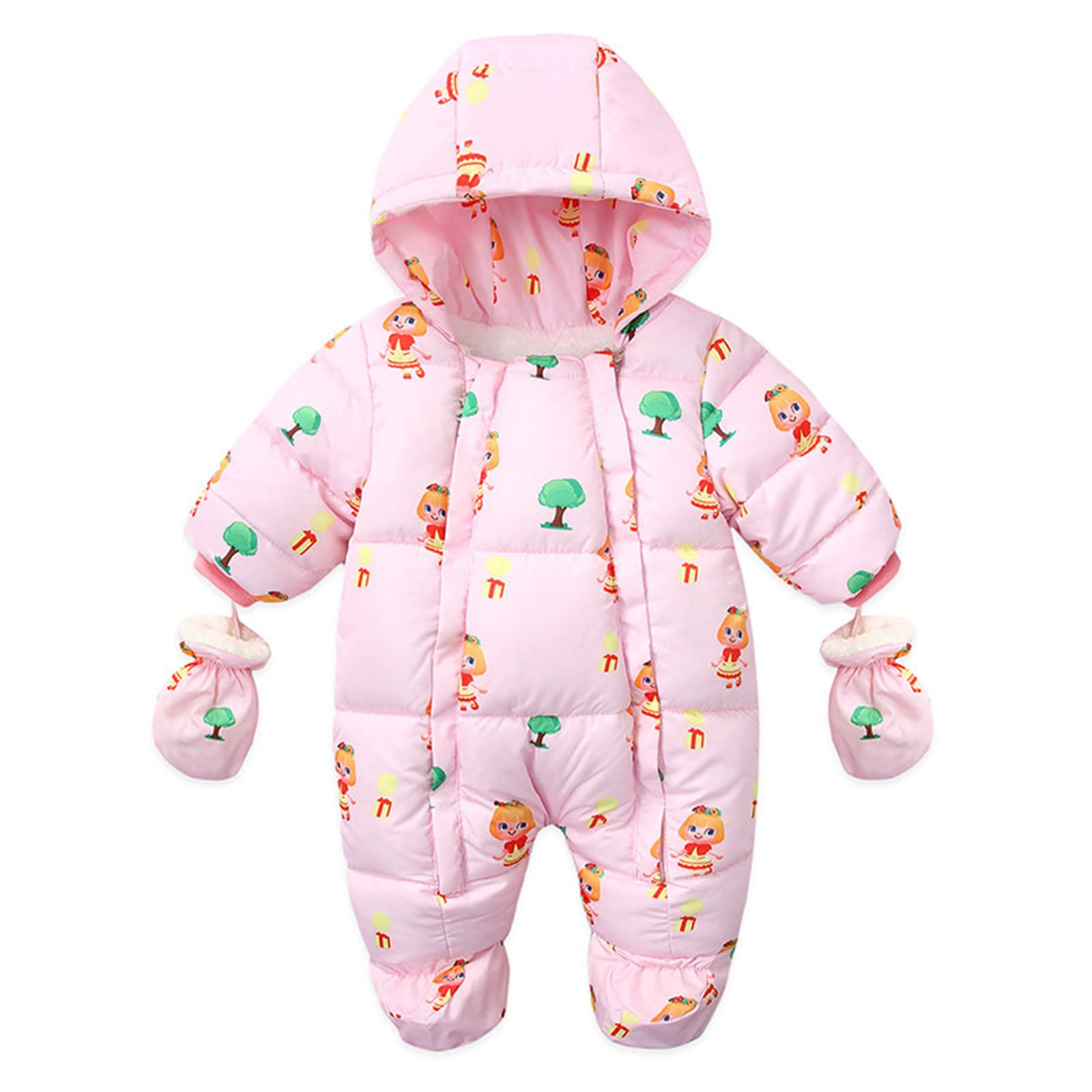 Adorable Winter Snowsuit for Baby Girls & Boys - Hooded Zipper Jumpsuit Jacket for Toddlers | Warm Snow Wear Outerwear for Infants | Perfect for Snow Play, Outdoor Adventures & Cold Weather Protection