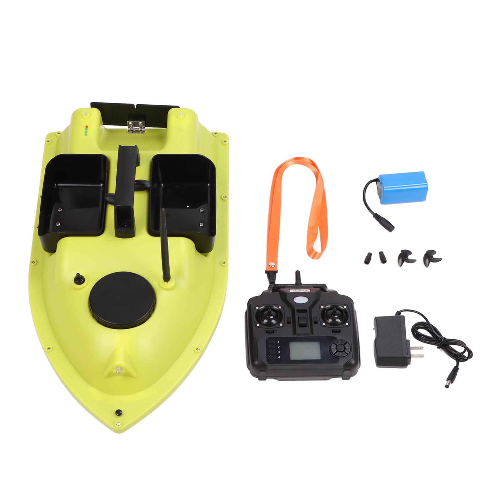 Yoidesu RC Fishing Bait Boat with GPS - Wireless Remote Control Fishing Boat, 3 Bait Trays, 2KG Capacity, 500m Range, Cruise Control & Auto Return - Perfect for Lake, River & Saltwater Fishing Adventures