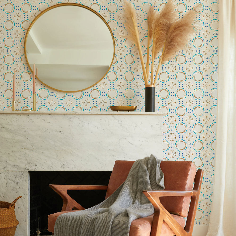 Breeze Tile Peel and Stick Wallpaper - Self-Adhesive Removable Wallpaper for Kitchen, Bathroom, Bedroom - Easy DIY Home Decor Upgrade