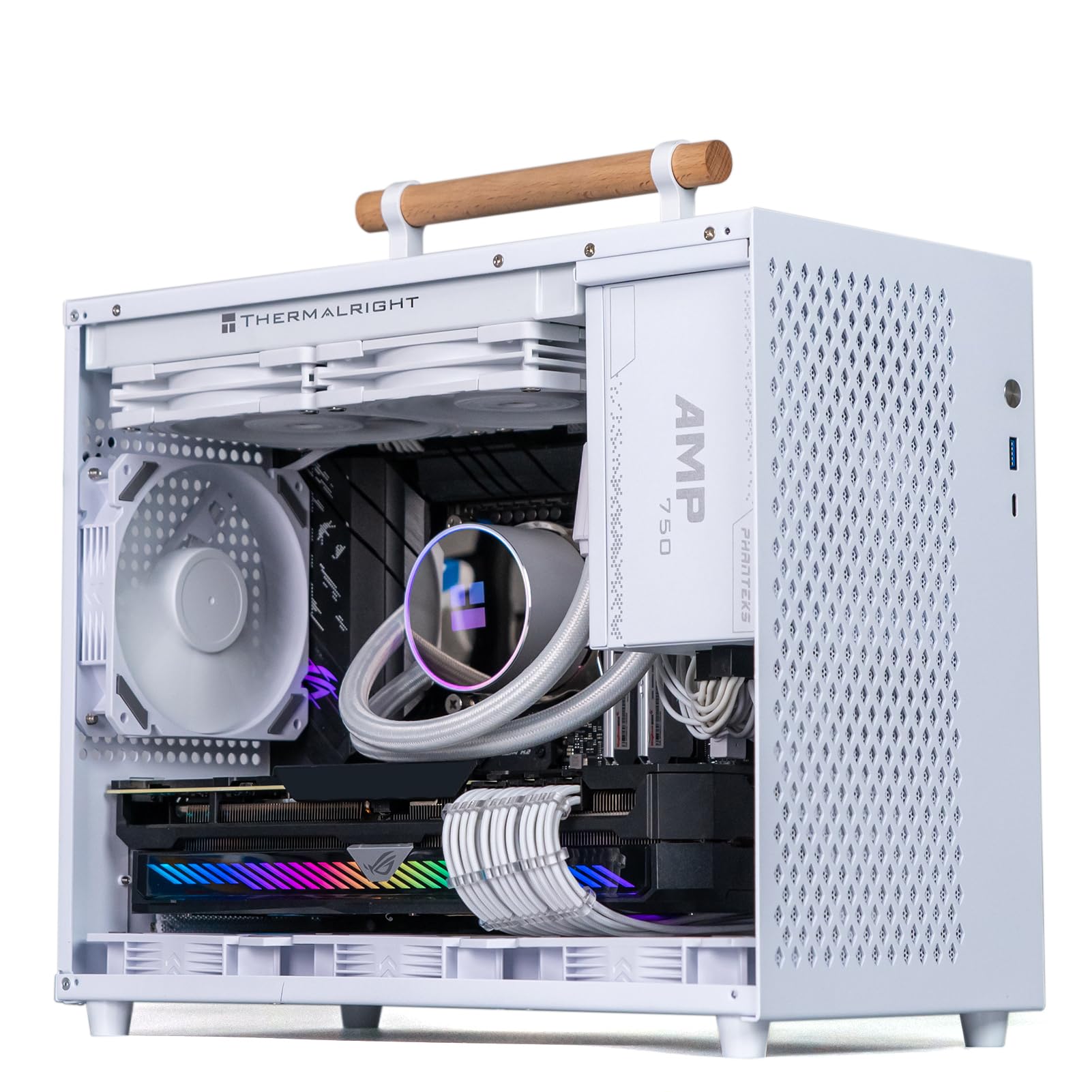 KOCAN Portable Computer Case - Cold Rolled Steel Shell PC Gaming Case for Desktop, Supports 360mm Graphics Card, ITX/MATX/ATX Motherboards & Power Supply | Perfect for Gaming Rigs, Home Office & Compact Workspaces